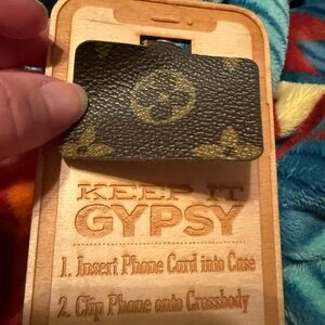 Keep It Gypsy Phone Card Holder - Black and Brown